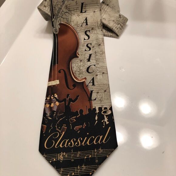 Danggi Man Cellw Music notes tie - Picture 1 of 5